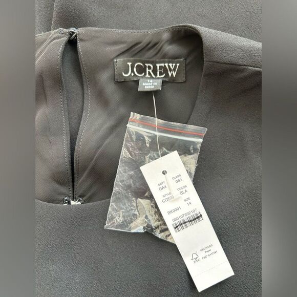 J. Crew Women’s Long A-line Dress in Drapey Crepe Size 14 NWT #CG350 - Picture 8 of 9